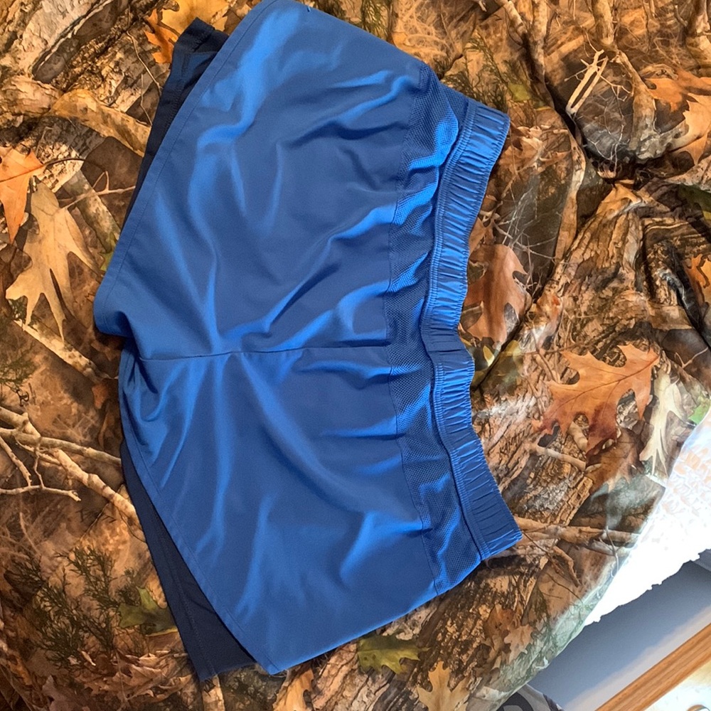 Blue athletic shorts